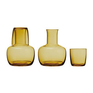 Glassware: Water Bulb Carafe Set - Amber