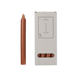 Candles: Broste Taper Candle H20: Mocca - Set of 8