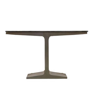 Furniture: Luggate Steel & Black Marble T Console