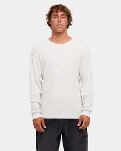 Mens Long Sleeve T Shirts: Mens Immortal Waffle Long Sleeve T-Shirt