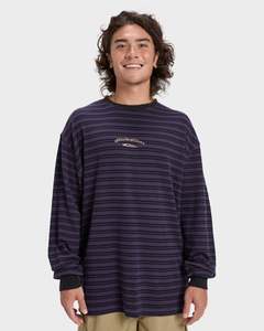 Mens Long Sleeve T Shirts: Mens Mercury Old Hoop Long Sleeve T-Shirt