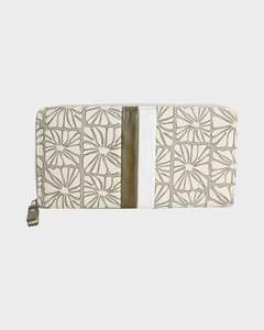 Womens Zip Around Bi-Fold Wallet