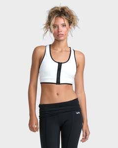 Womens Sports Bras: Womens Aren Zip Up Sports Bra