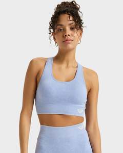 Womens Sports Bras: Womens Chillout Seamless Washed Sports Bra