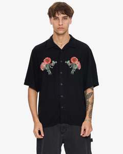 Mens Sale Tops: Mens Still Life Bowling Short Sleve Shirt