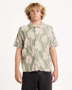 Mens Palm Fall Short Sleeve Shirt
