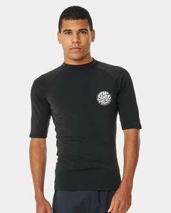 Mens Sale Swimwear: Mens Icon UPF Brushed Short Sleeve Rash Vest