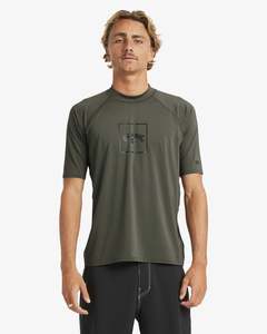 Mens Sale Rashvests: Mens Boxed Arch Short Sleeve Rash Vest