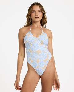 Womens Daisy Haze Halter One Piece Swimsuit