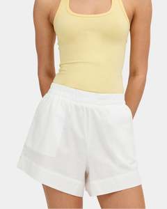 Womens Glaze Elastic Waist Shorts