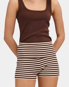 Womens Jarrah Stripe Elastic Waist Shorts