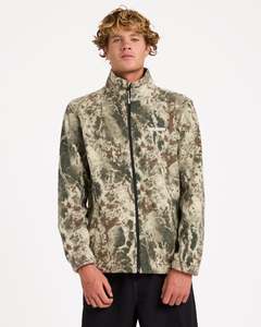 Mens Boundary Mock Zip Up Fleece Jacket
