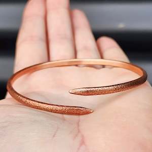 Copper Bracelets: Textured Spiked Copper Cuff Bracelet