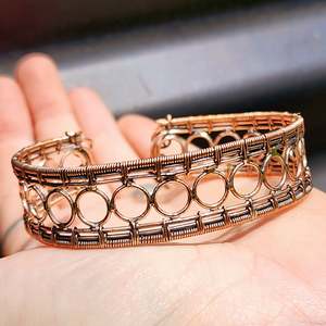 Handmade Copper Wire Wrap Cuff Bracelet