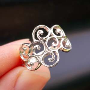 Plain Sterling Silver Rings: (R) Solid 925 Sterling Silver Multi Koru Ring
