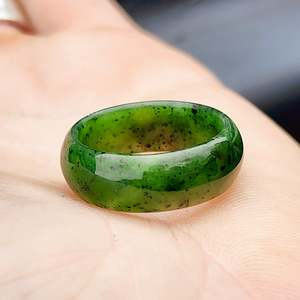 Nz Greenstone Pounamu: 8mm Natural Nephrite Jade / Greenstone Band Ring