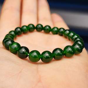 8mm Nephrite Jade / Greenstone Elastic Bracelet