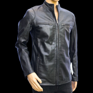 Classic Legacy - Mens REAL Genuine Leather Jacket - Black Classic Cut