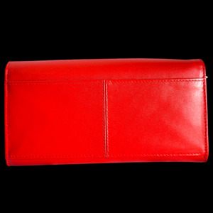Leather Wallets Purses: Genuine Leather Purse - Red