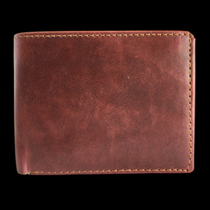Leather Wallets Purses: Genuine Leather Wallet - Vintage Brown