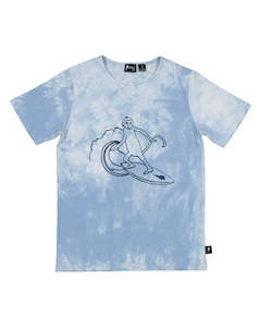 Boys Pants: Radicool Dude Surfer Tee Blue Tie Dye
