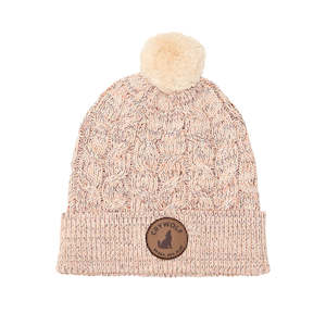 Accesories: Crywolf Pom Pom Blush Speckle Beanie