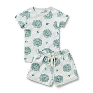 Boys Pyjamas: Wilson & Frenchy - Little Lion Organic Pointelle S/S Pyjamas