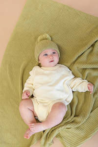 Last Of The Best: Grown - Side Rib Oversized Romper - Milk