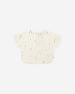 Boy Shirts: Quincy Mae Woven Boxy Top - Trees