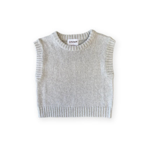 Grown Jersey Knit Vest - Stone