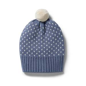 Winter 22: Wilson & Frenchy Knitted Fleck Hat - Blue Depths