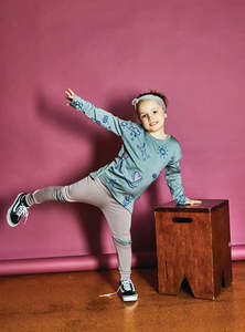 Winter 23: Little Flock of Horrors  - Ayla L/S Top, Ash Marle Nature