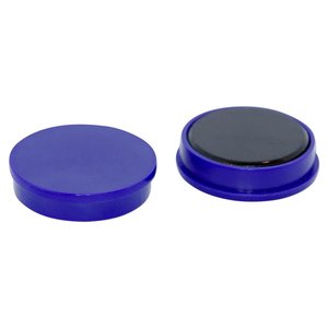 Ferrite Whiteboard Button Magnet - 30mm x 7mm | Blue