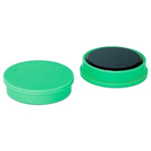 Ferrite Whiteboard Button Magnet - 30mm x 7mm | Green