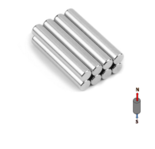 Neodymium Cylinder Magnet - 8mm x 40mm | N45