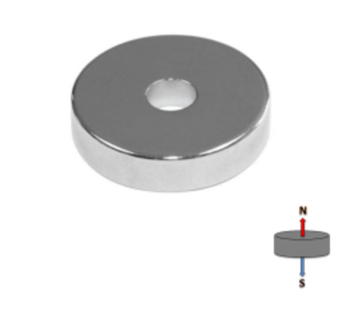 Rare Earth Neodymium Ring Magnets: Neodymium Ring Magnet - (OD)25mm x (ID)10mm x (H)5mm | N40