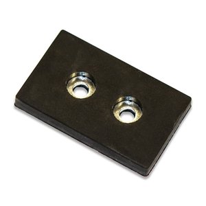 Rare Earth Female Thread Holding Magnets: Rectangular Neodymium Rubber Coated Magnet | 52mm x 32mm x 6mm