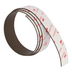 Self Adhesive Magnetic Tape Strips: Magnetic Strip Neodymium - 25mm x 1.5mm with 3M Adhesive | PER METRE