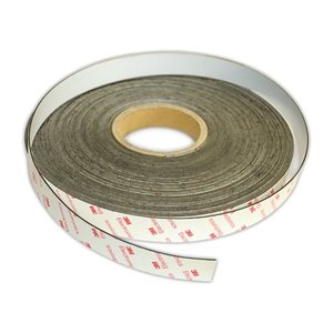 Self-Adhesive White Non-Magnetic Steel Tape | 25mm x 1mm x 30m ROLL