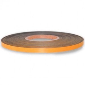 Coloured Magnetic Strips Magnetic Tape: Orange Magnetic Tape - 10mm x 0.8mm | 30m ROLL
