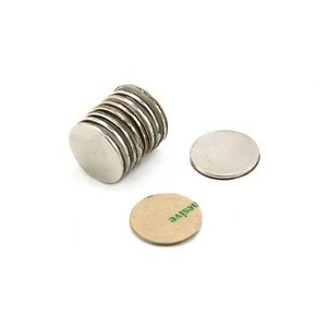 Self-Adhesive Neodymium Disc Magnets - 15mm x 1.5mm | SOLD PER PAIR