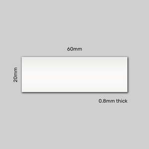 Rewritable White Magnetic Label - 60mm x 20mm x 0.8mm