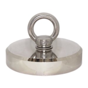 Rare Earth Neodymium Holding Pot Magnets: Neodymium Fishing Magnet with M20 Threaded Eyelet - 160mm x 110mm