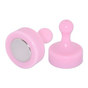 Pin Magnets: Pink Pin Whiteboard Magnets - 29mm diameter x 38mm | 4 PACK