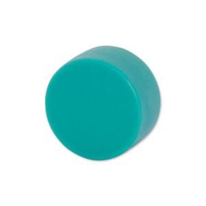 Pin Magnets: Neodymium Teal Green Button Magnet - 12.7mm x 6.35mm | Thermoplastic Rubber (TPR) Coated