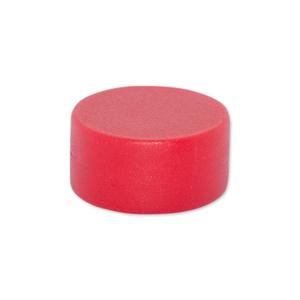 Pin Magnets: Neodymium Red Button Magnet - 12.7mm x 6.35mm | Thermoplastic Rubber (TPR) Coated
