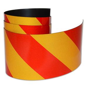 Reflective Magnetic Tape | Hi-Vis Red and Yellow | 100mm x 0.8mm | PER METRE | S&hellip;