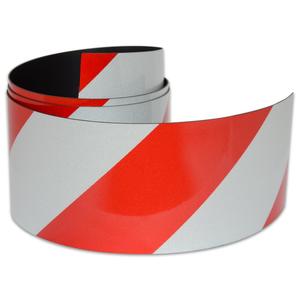 Reflective Magnetic Tape | Hi-Vis Red and White | 75mm x 0.8mm | PER METRE | Sup&hellip;