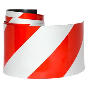Reflective Magnetic Tape | Hi-Vis Red and White | 100mm x 0.8mm | PER METRE | Su&hellip;