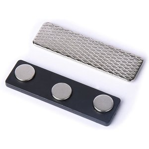 Patches And Labels: Neodymium Name Tag and Badge Magnet with Pacemaker Warning I 45mm x 13mm.